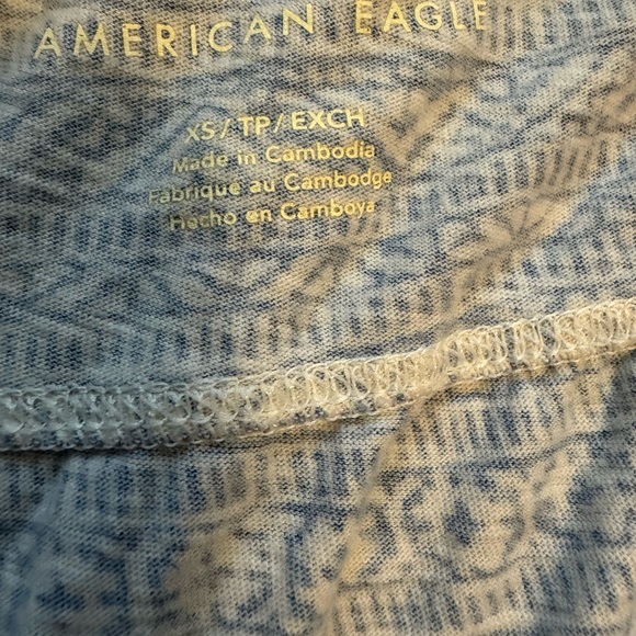 Blue Patterned Women's Top - Picture 3 of 3